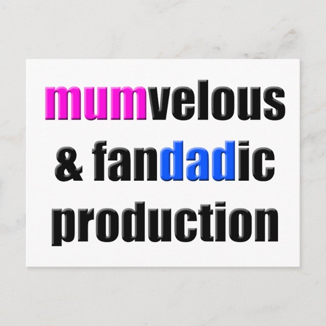 Proud Parents Postcard (Front)