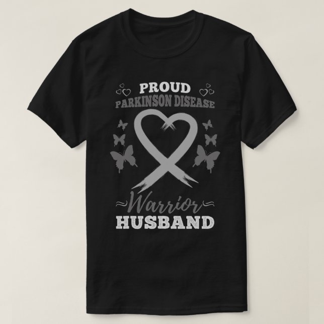 Proud Parkinson Disease Warrior Husband Parkinson  T-Shirt (Design Front)