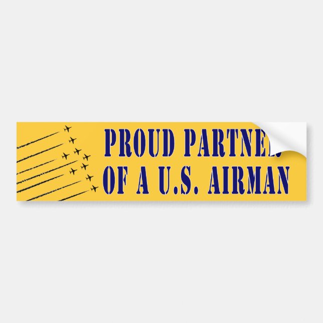 Proud Partner of an Airman Bumper Sticker (Front)