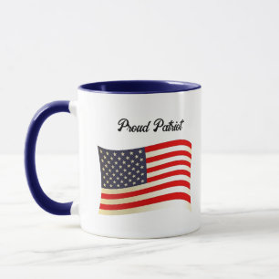 Proud Patriot American Flag, USA Independence Day Mug