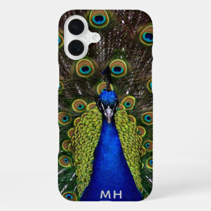 Proud Peacock custom monogram phone cases