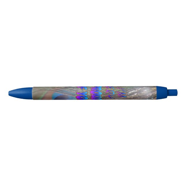 Proud Peacock Feathers Graduation Pen (Front)