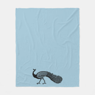 Proud Peacock Fleece Blanket
