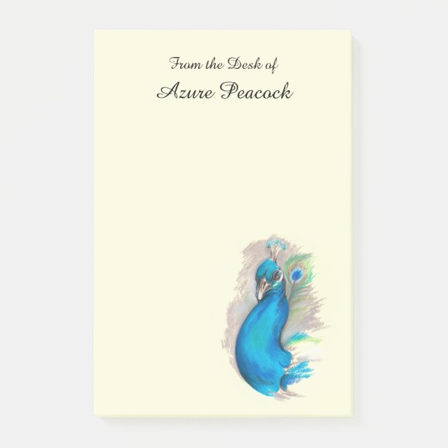 Proud Peacock Post-it Notes (Front)
