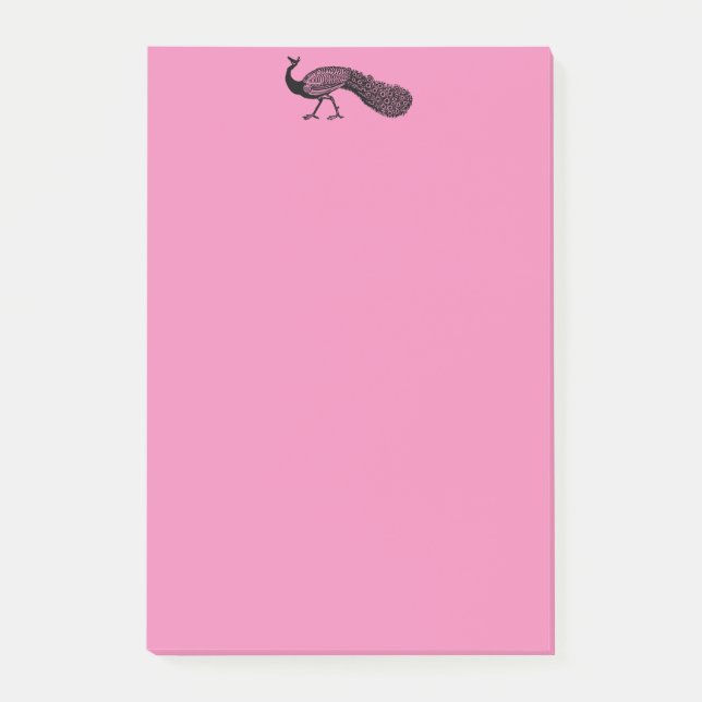 Proud Peacock Post-It Notes Pad (Front)