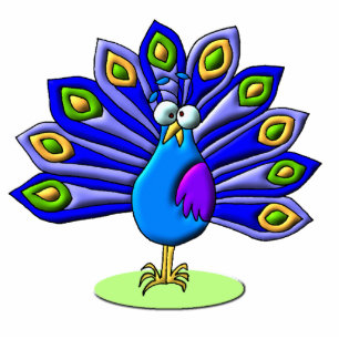 Proud Peacock Standing Photo Sculpture