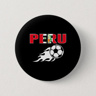 Proud Peru Soccer Fans Jersey Peruvian Flag Footby 6 Cm Round Badge