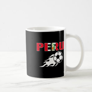 Proud Peru Soccer Fans Jersey Peruvian Flag Footby Coffee Mug