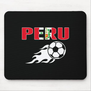 Proud Peru Soccer Fans Jersey Peruvian Flag Footll Mouse Mat