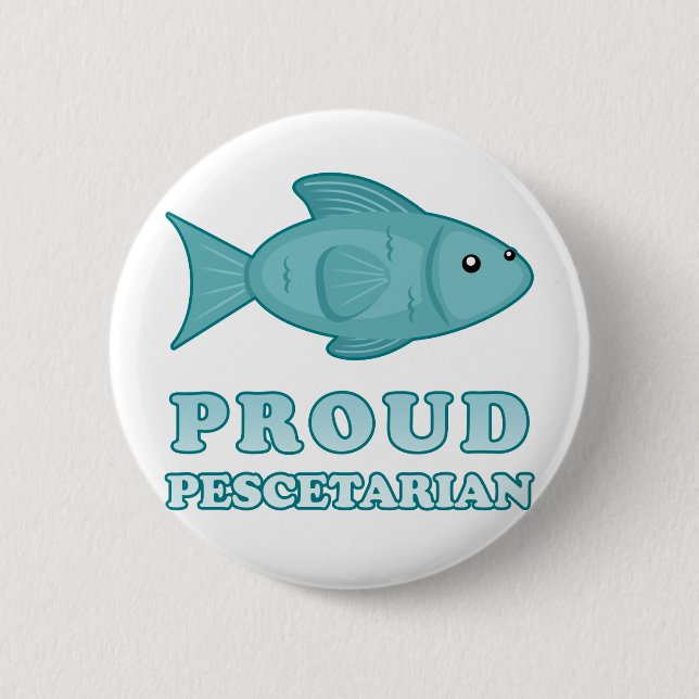 Proud Pescetarian 6 Cm Round Badge (Front)