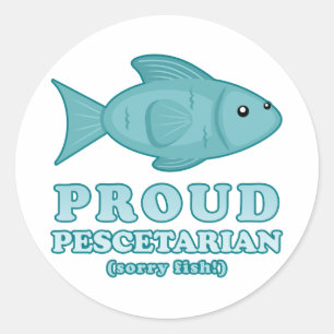 Proud Pescetarian Classic Round Sticker
