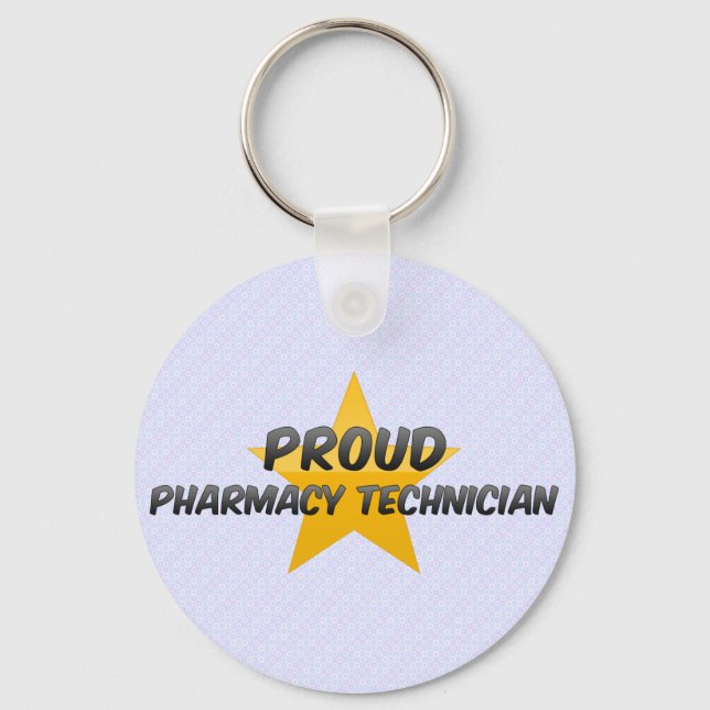 Proud Pharmacy Technician Key Ring (Front)