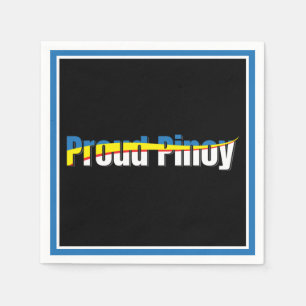 Proud Pinoy - Philippines Flag Tagalog Napkin