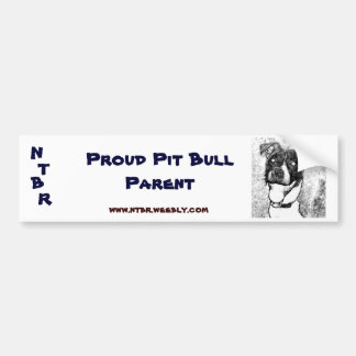 Proud Pit Bull Parent Bumper Sticker