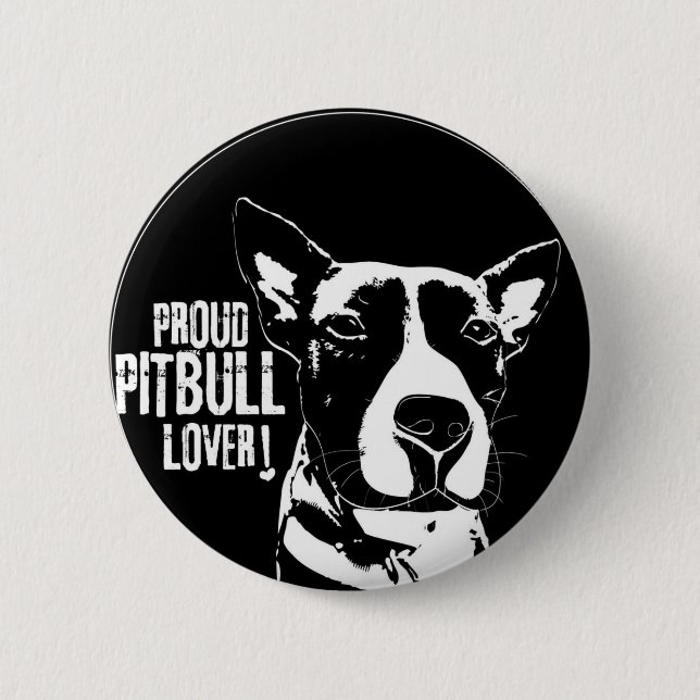 PROUD PITBULL LOVER BUTTON (Front)