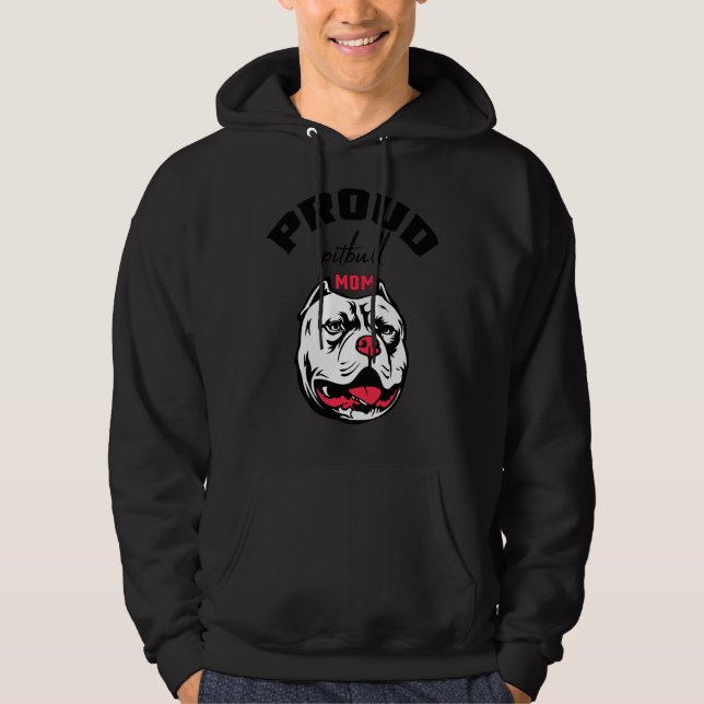 Proud Pitbull Mum 393 Hoodie (Front)