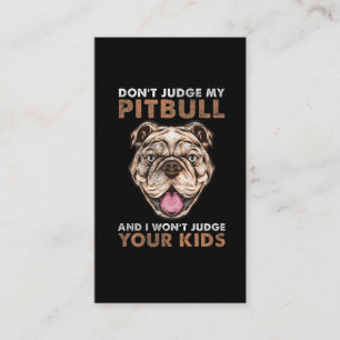 Proud Pitbull Mum Dog Owner Pit Bull Mother Business Card