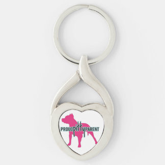 Proud Pitty Parent Twisted Heart Key Chain