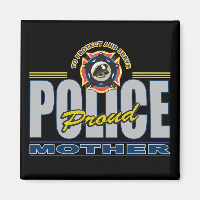 Proud Police Mother Magnet (Front)