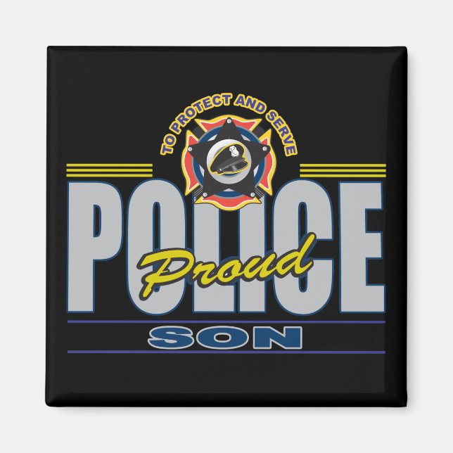 Proud Police Son Magnet (Front)