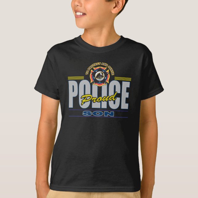 Proud Police Son T-Shirt (Front)