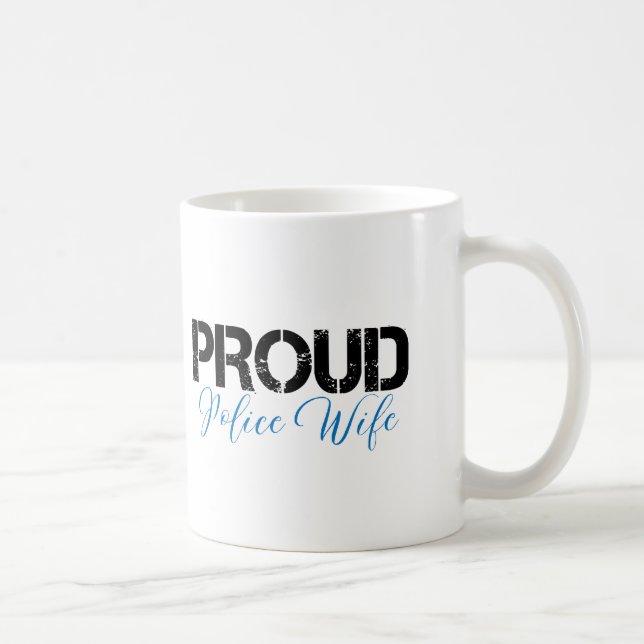 Proud Police Wife Coffee Mug (Right)