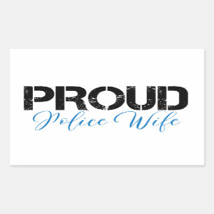 Proud Police Wife Rectangular Sticker