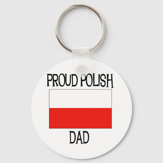 Proud Polish Dad Key Ring (Front)