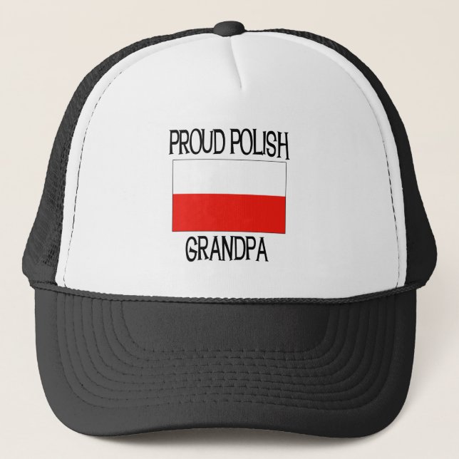 Proud Polish Grandpa Trucker Hat (Front)