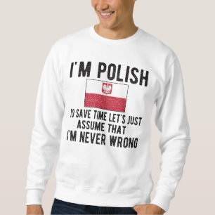 Proud Polish Heritage Poland Roots Polish Flag Sweatshirt