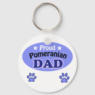 Proud Pomeranian Dad Key Ring