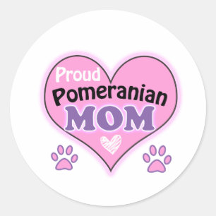 Proud Pomeranian Mum Classic Round Sticker
