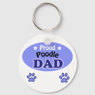 Proud Poodle Dad Key Ring