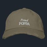 Proud POPPA-Father's Day OR Birthday Embroidered Hat<br><div class="desc">If you think your father is just the best... then this will be a great gift for him for Father's Day, or his birthday... OR even Grandparent's Day from the kids. Features the text "Proud POPPA" in white embroidery on a cute ball cap, but of course you can customise the...</div>