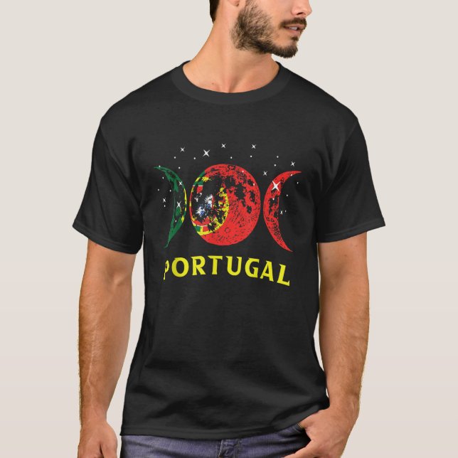 Proud Portuguese Retro Portugal Flag 6 T-Shirt (Front)