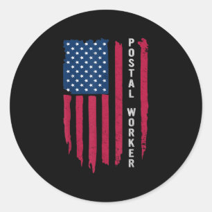 Proud Postal Worker Postmaster Us Post Service Mem Classic Round Sticker