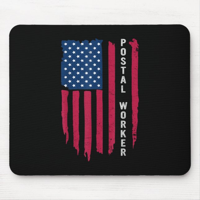 Proud Postal Worker Postmaster Us Post Service Mem Mouse Mat (Front)