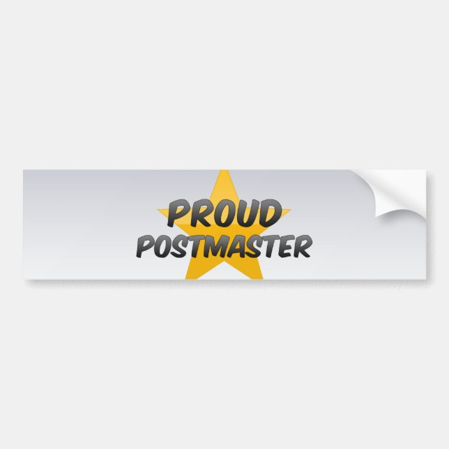 Proud Postmaster Bumper Sticker (Front)