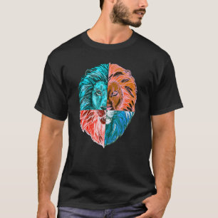 Proud Powerful Lion Leo Astrology Head Pride Big C T-Shirt
