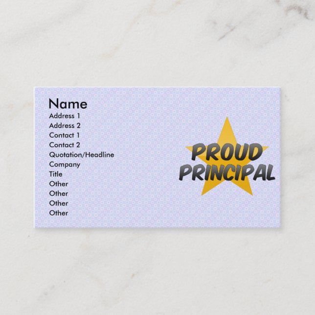 Proud Principal Business Card (Front)