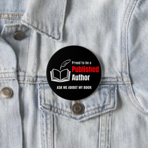 Proud PUBLISHED AUTHOR 7.5 Cm Round Badge