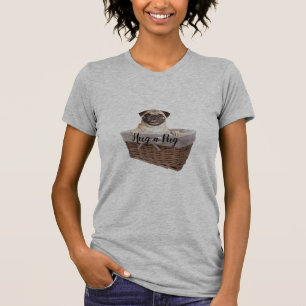 proud pug mum hug a pug dog lover t-shirt design
