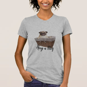 proud pug mum hug a pug love pet dog tshirt design