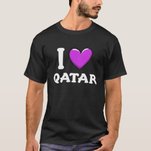 Proud Qatar Citizen Vacation I Love Qatar 4 T-Shirt
