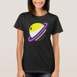 Proud Queer Lgbt Agender Nonbinary Flag Saturn Non T-Shirt