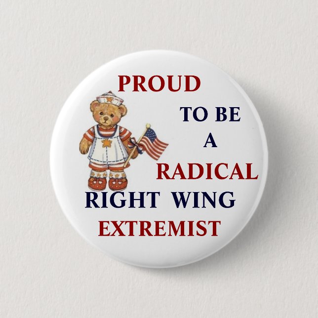 Proud Radical Right Wing Extremist 6 Cm Round Badge (Front)