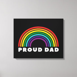 Proud Rainbow Dad Canvas Print