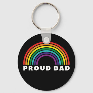 Proud Rainbow Dad Key Ring