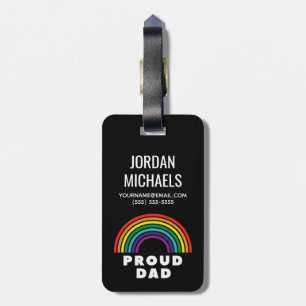 Proud Rainbow Dad Luggage Tag