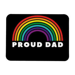 Proud Rainbow Dad Magnet